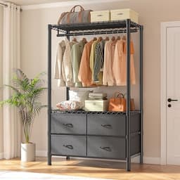 Raybee Clothes Rack with Drawers