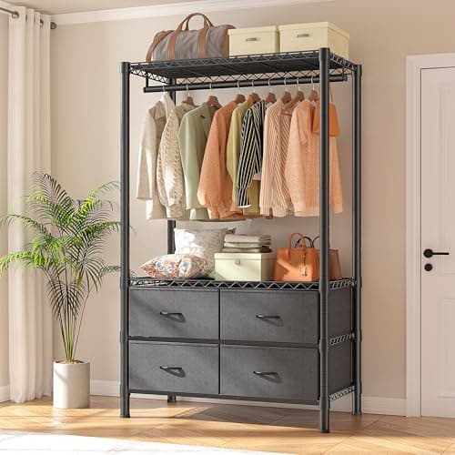 Raybee Clothes Rack with Drawers