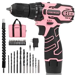 Comoware 12V Cordless Drill Pink