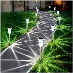 Gorrzai Solar Pathway Lights Cold White