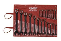 Proto Chrome Reversible Combo Ratchet Wrench Set