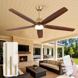 Savey'Sley 52-inch Ceiling Fan Gold