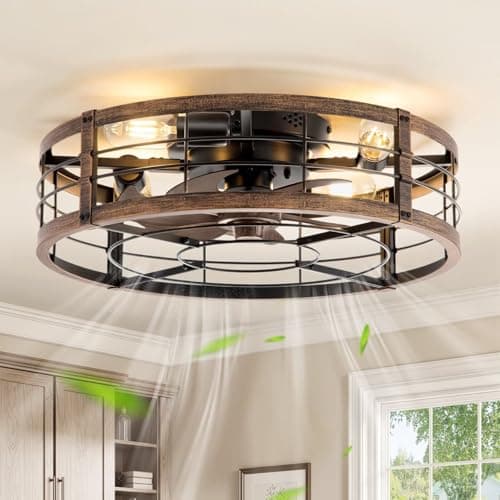 Lediary Caged Ceiling Fan