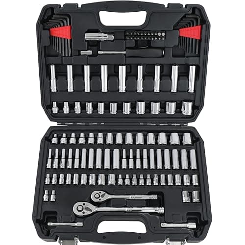 Amazon Basics 123-Piece Mechanic's Tool Socket Set