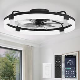 Lediary Low Profile Ceiling Fan Black