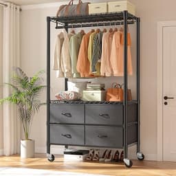 Raybee Clothes Rack with Drawers