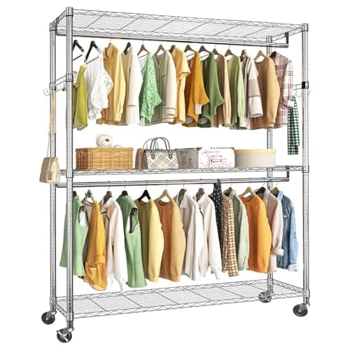 Simple Trending Clothes Rack with Shelves