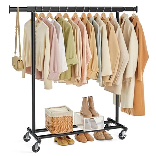 Songmics Extendable Clothes Rack Black